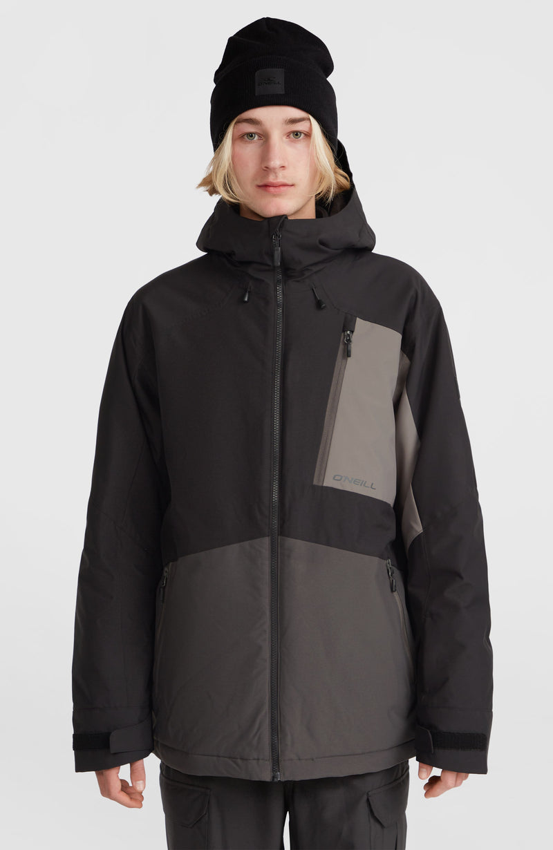 oneill Men Hammer Block Snow Jacket | Black Mix