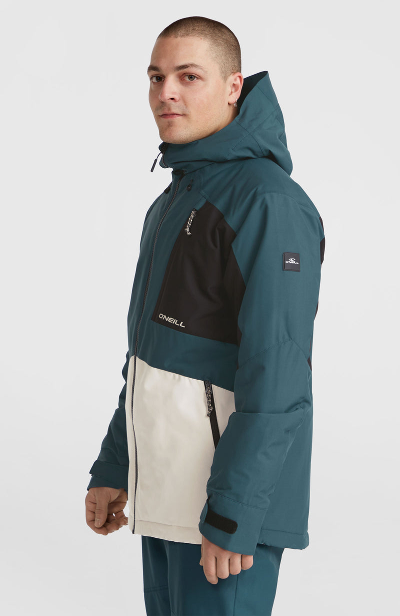 Oneill Men Hammer Block Snow Jacket | Blue Mix