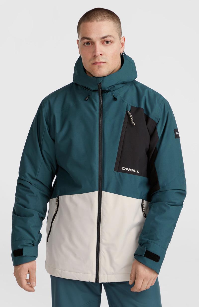 oneill Men Hammer Block Snow Jacket | Blue Mix