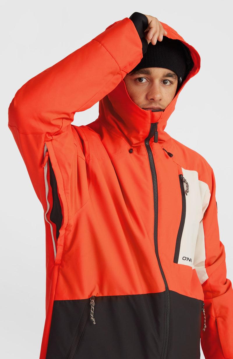 Oneill Men Hammer Block Snow Jacket | Red Mix