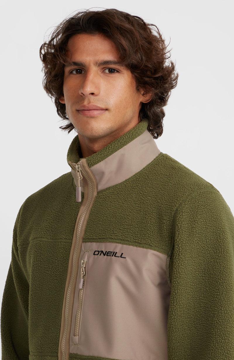 Oneill Men High-Pile Full-Zip Fleece | Green