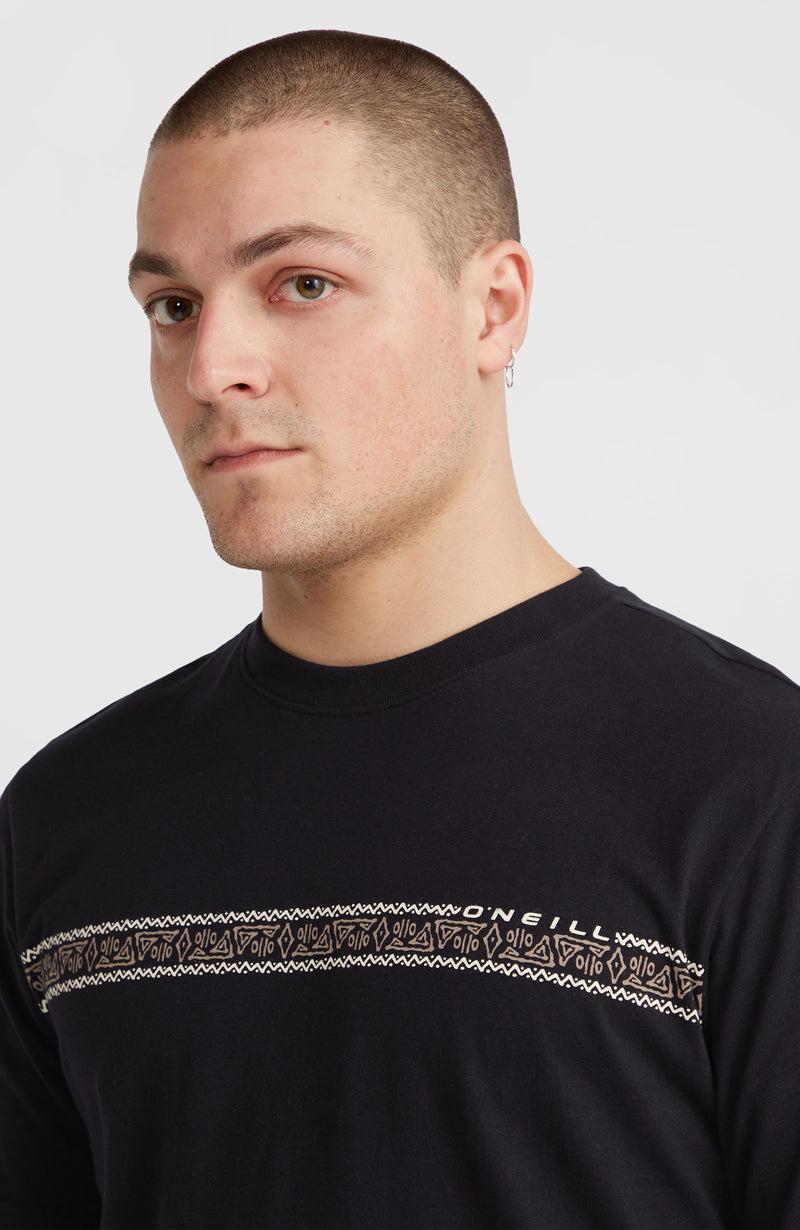 Oneill Men Ikat Stripe T-Shirt | Black