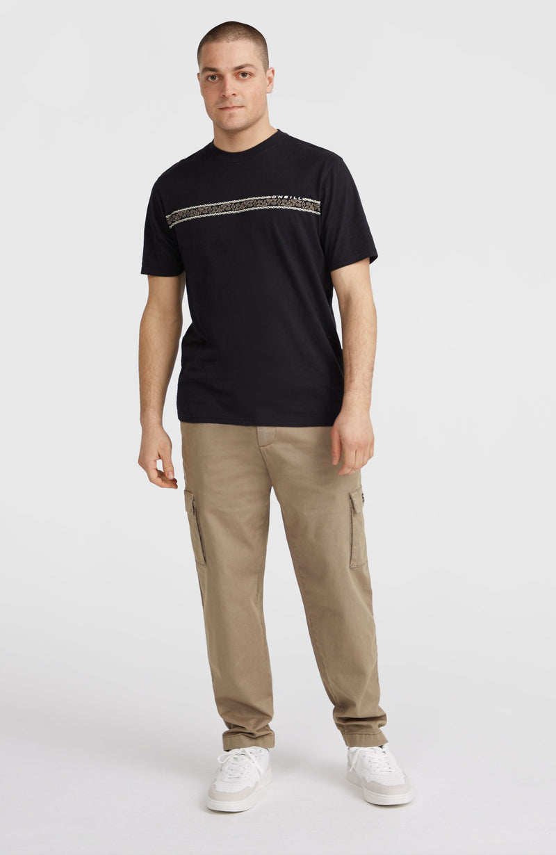 Oneill Men Ikat Stripe T-Shirt | Black