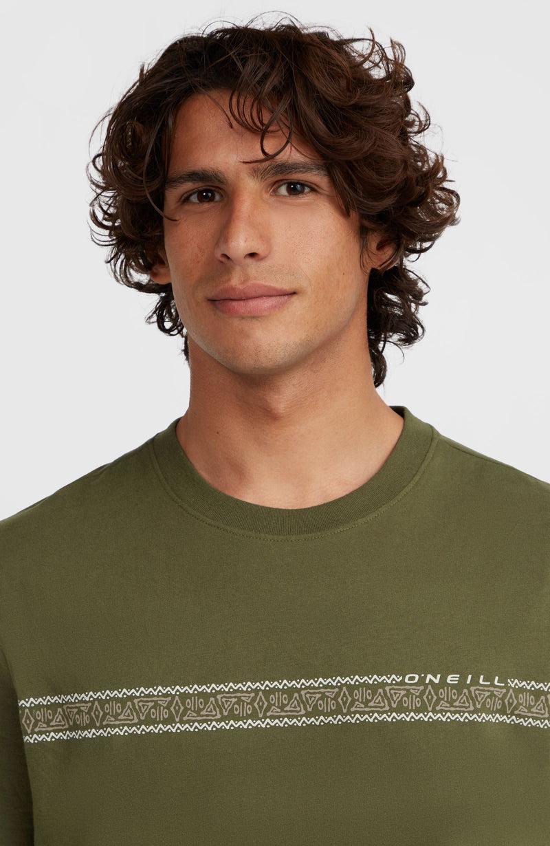 Oneill Men Ikat Stripe T-Shirt | Green