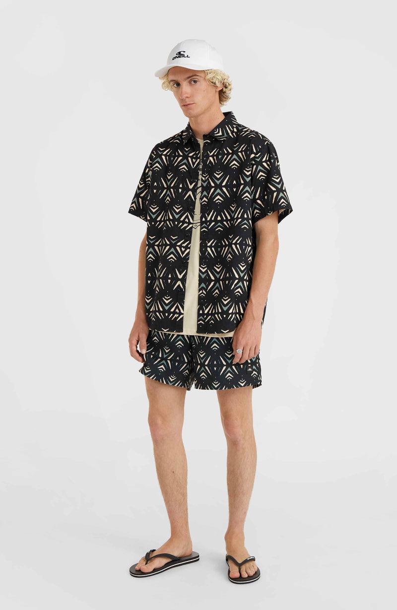 Oneill Men Mix And Match Beach Shirt | Black