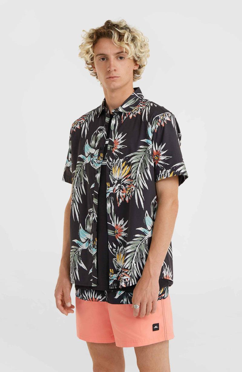 oneill Men Mix and Match Floral Shirt | Black