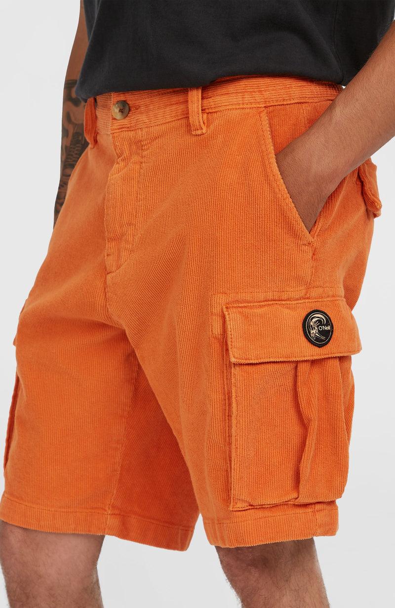 Oneill Men O'Riginals Cord Cargo Shorts | Orange