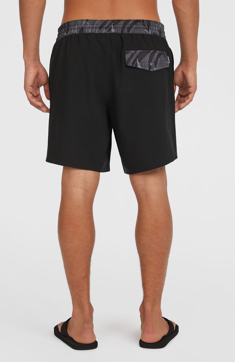 Oneill Men Pocket Print 16'' Swim Shorts | Black
