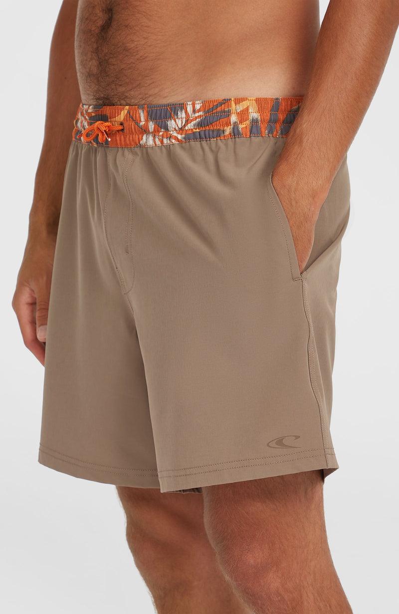 Oneill Men Pocket Print 16'' Swim Shorts | Brown