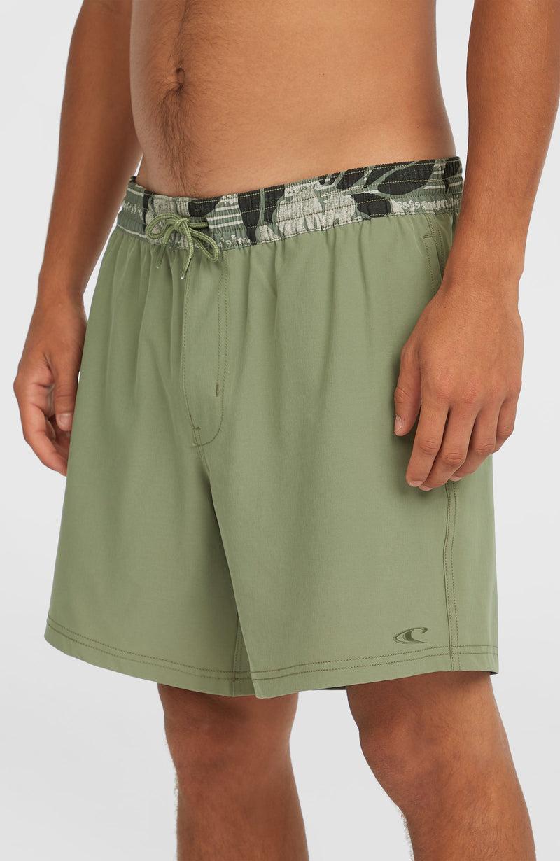 Oneill Men Pocket Print 16'' Swim Shorts | Green