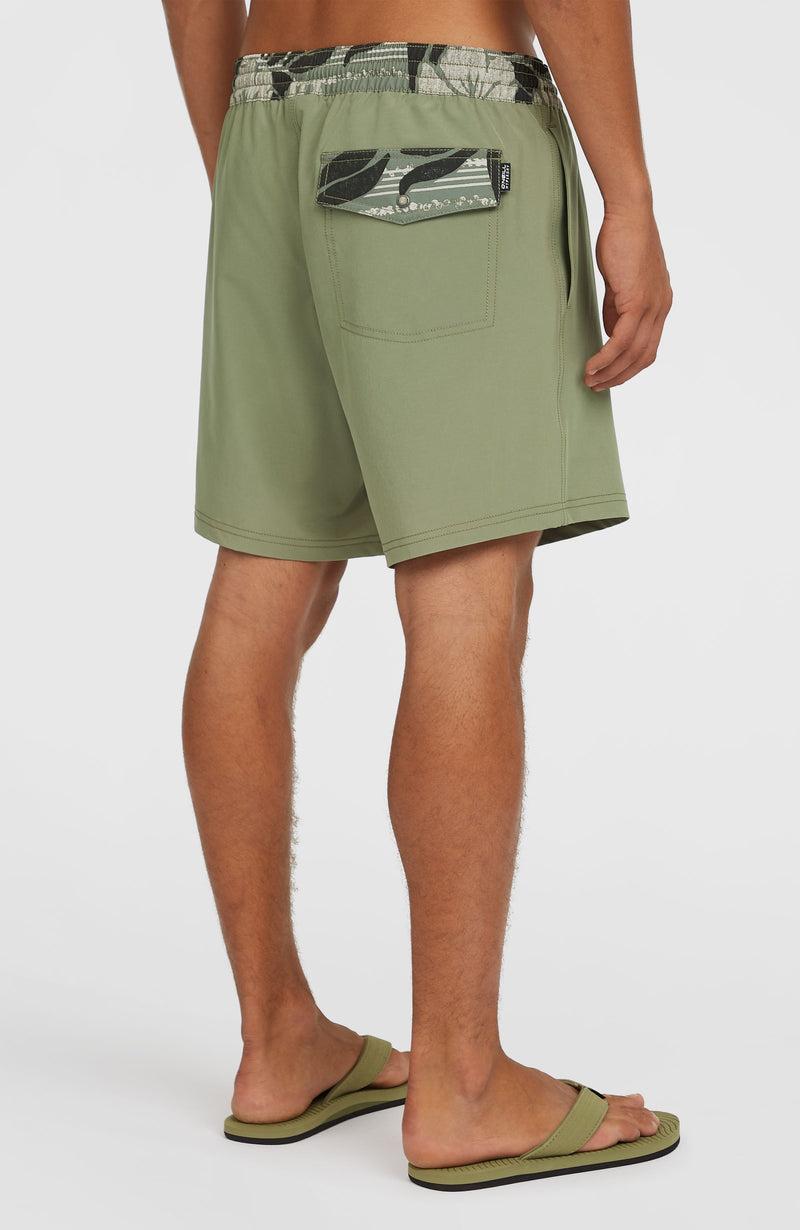 Oneill Men Pocket Print 16'' Swim Shorts | Green