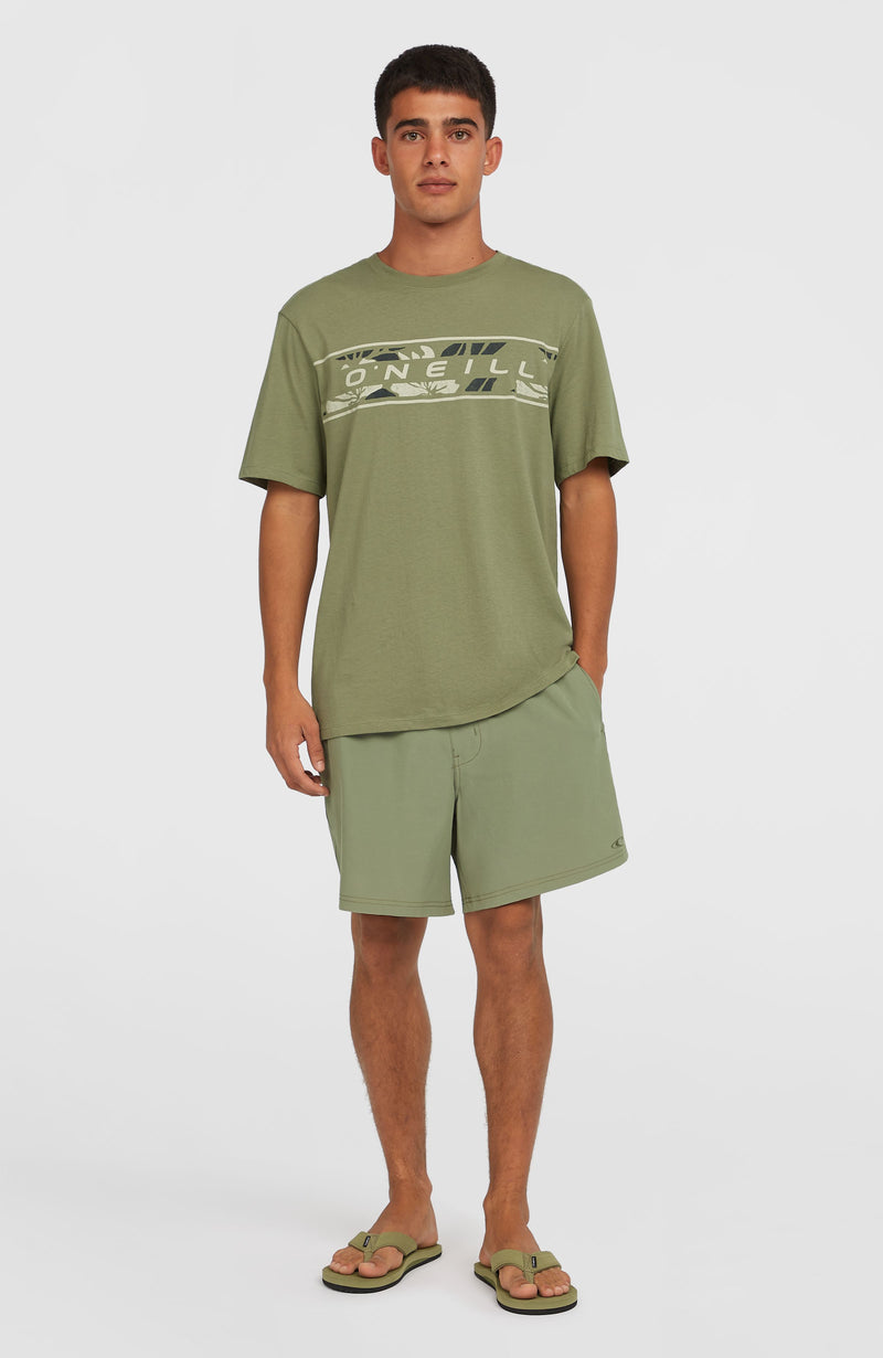 Oneill Men Pocket Print 16'' Swim Shorts | Green