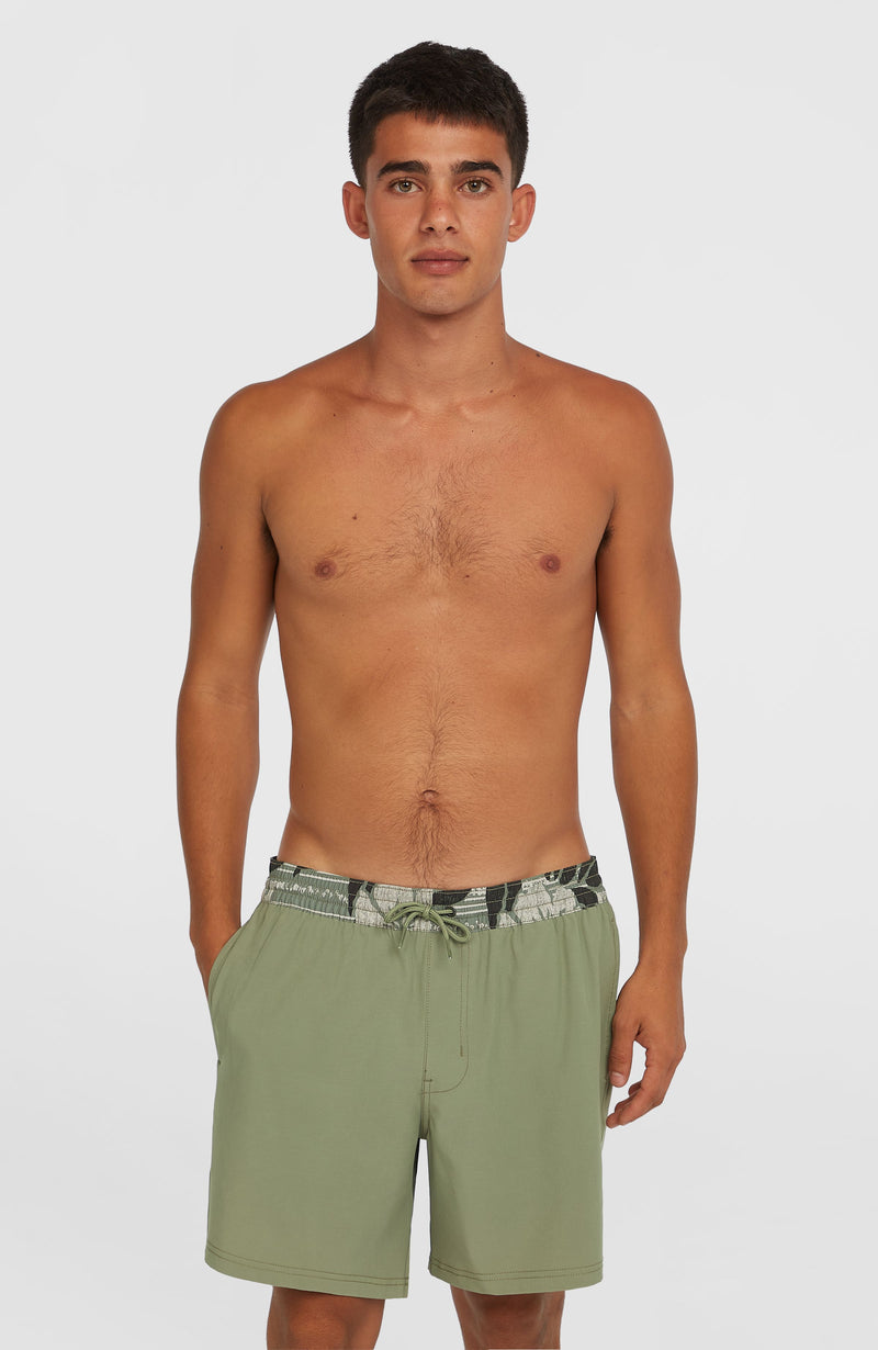 oneill Men Pocket Print 16'' Swim Shorts | Green