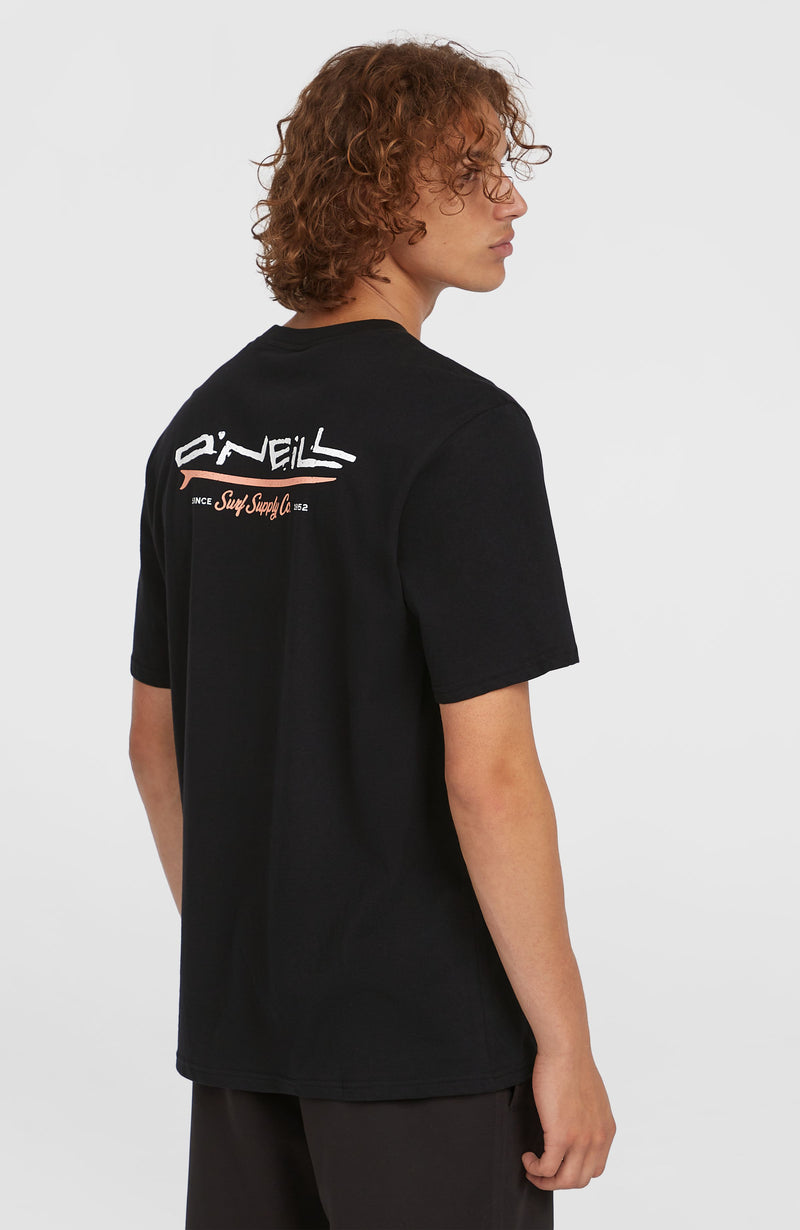 Oneill Men Retro Back Print T-Shirt | Black