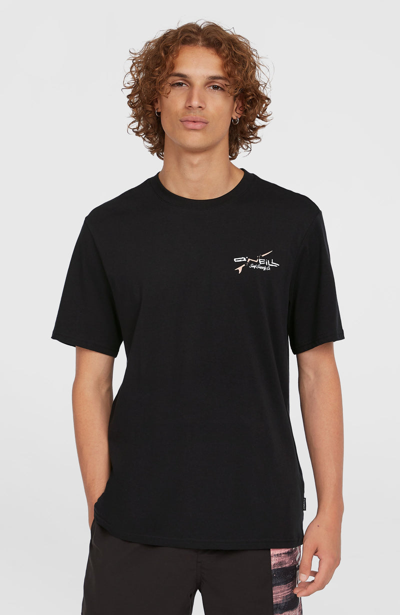 oneill Men Retro Back Print T-Shirt | Black