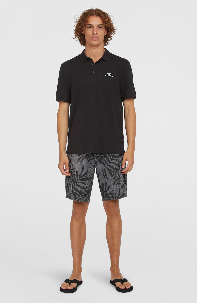 Oneill Men Slub Small Logo Polo | Black