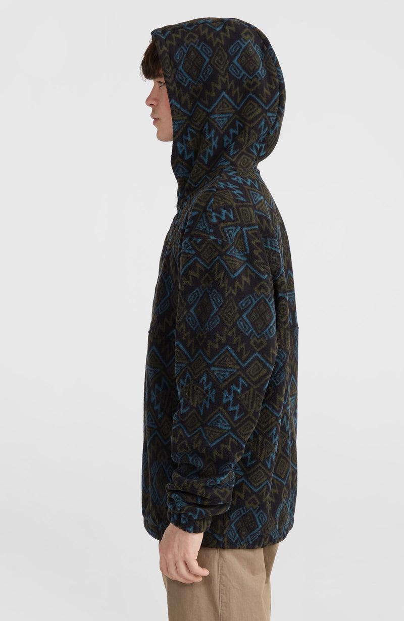 Oneill Men Superfleece Half-Zip Hoodie | Black