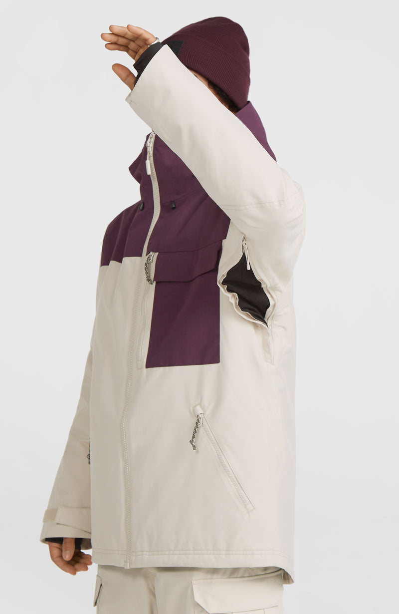 Oneill Men Utility Hybrid Snow Jacket | Beige Mix