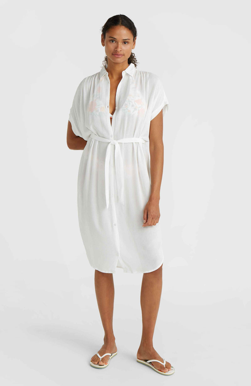 oneill Women Cali Beach Shirt Dress | White