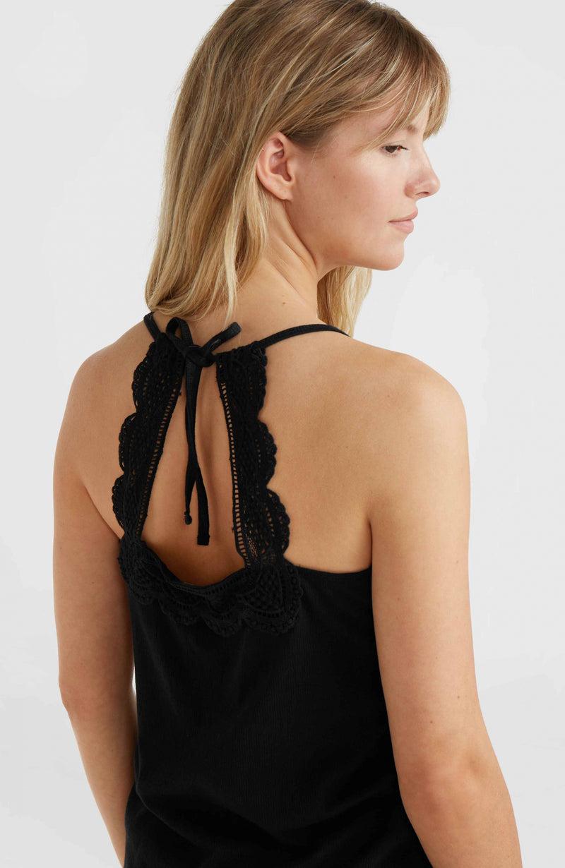 Oneill Women Essentials Ava Lace Tank Top | Black