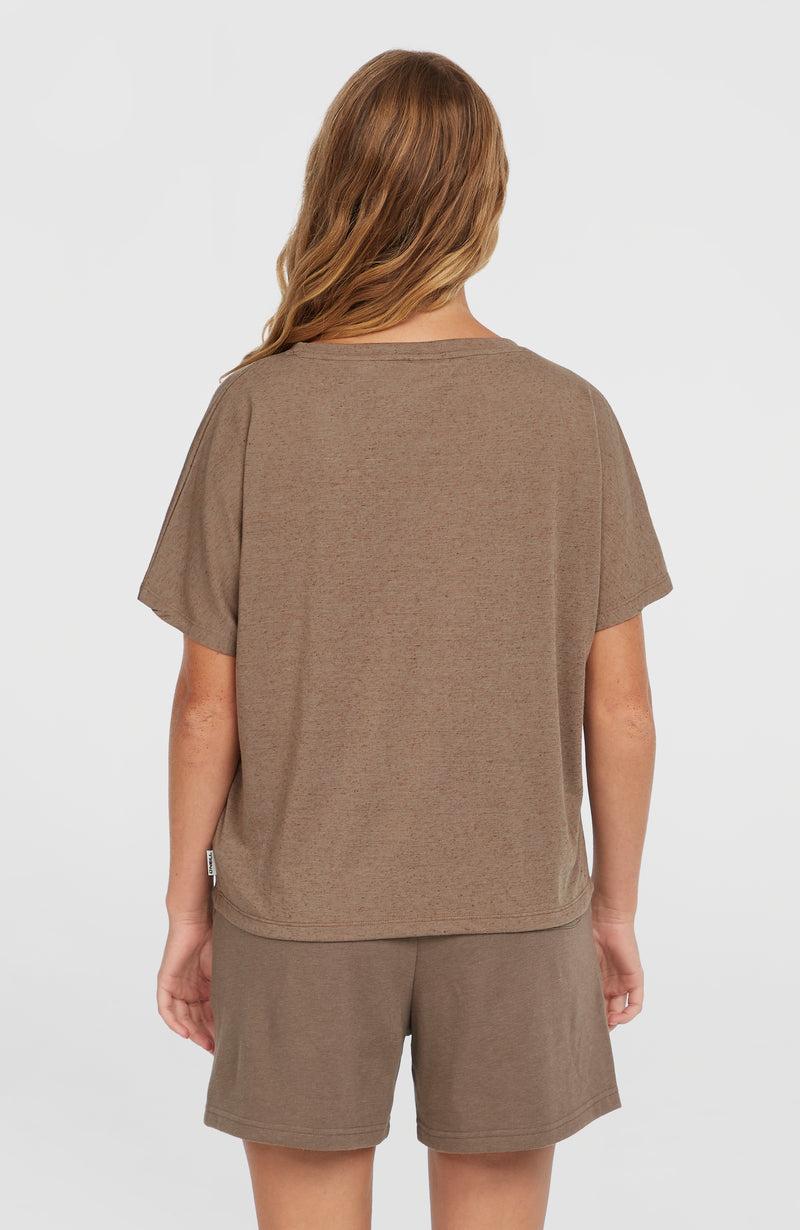 Oneill Women Essentials Script Drape T-Shirt | Brown