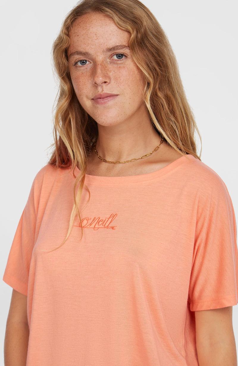 Oneill Women Essentials Script Drape T-Shirt | Pink