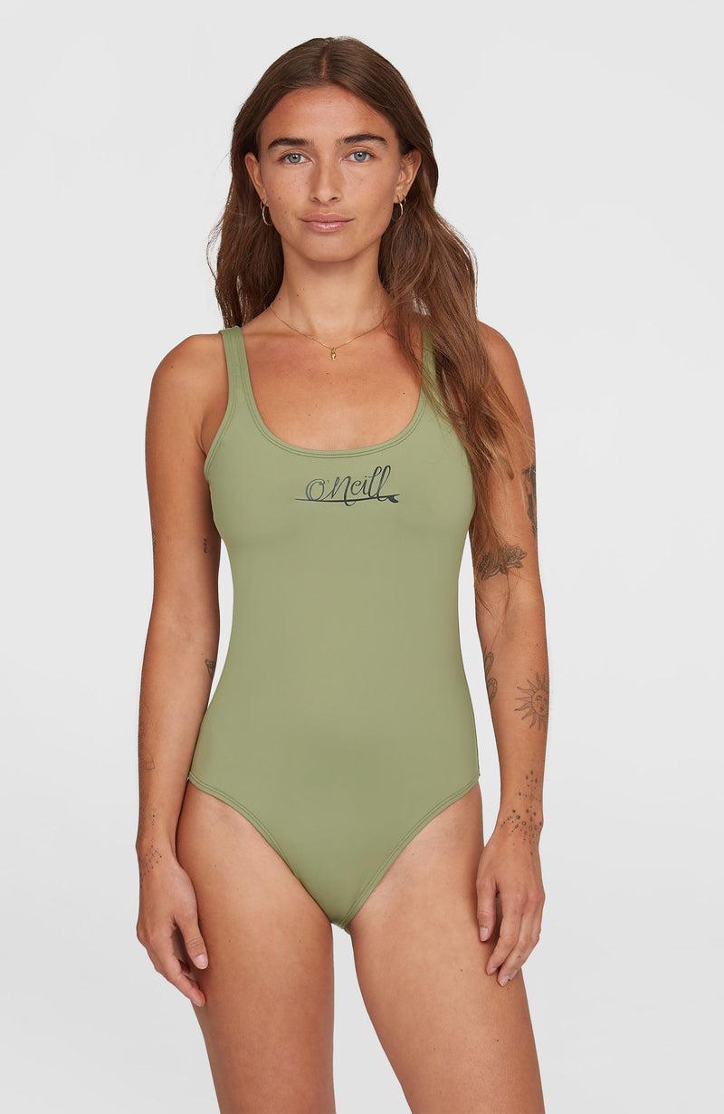 oneill Women Essentials Script Swimsuit | Green