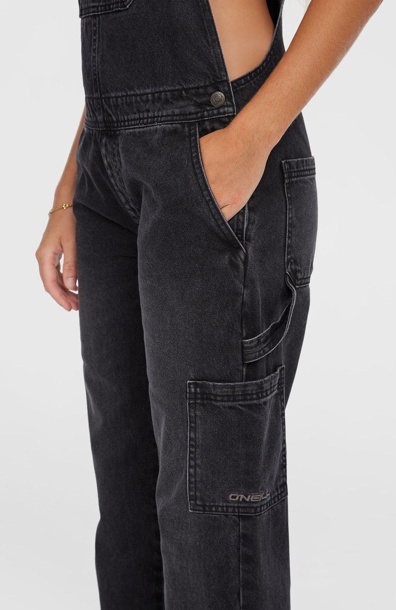 Oneill Women Essentials Twill Dungaree | Black