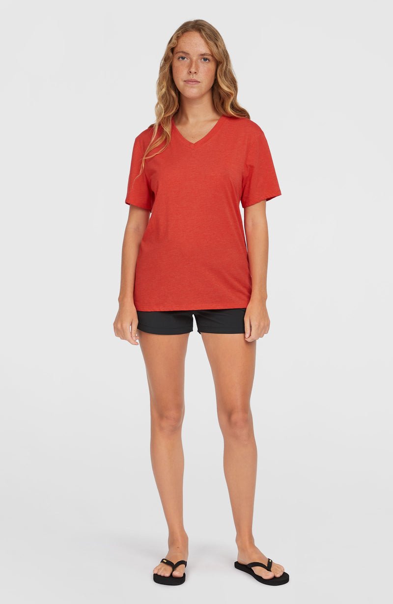 Oneill Women Essentials V-Neck T-Shirt | Red