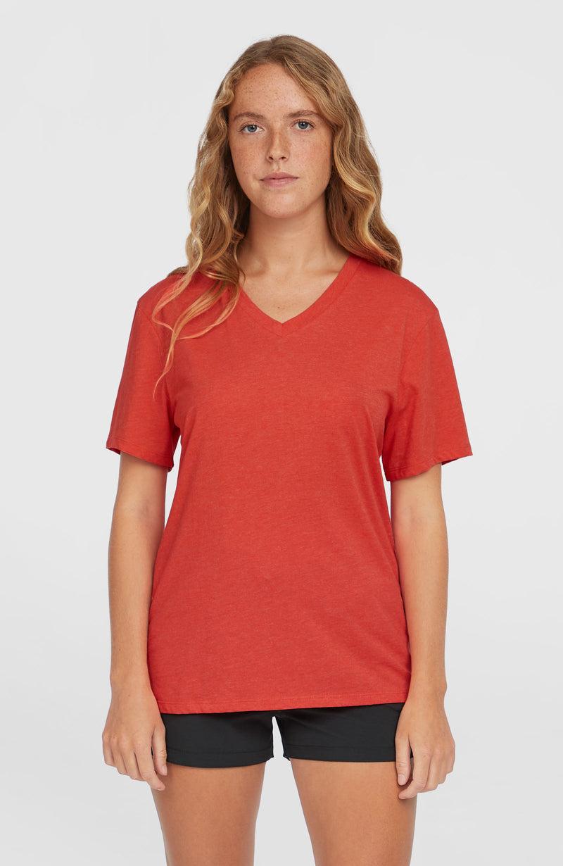 oneill Women Essentials V-Neck T-Shirt | Red