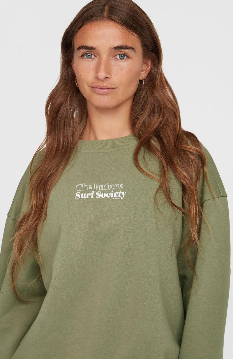 Oneill Women Future Surf Crew Sweatshirt | Green