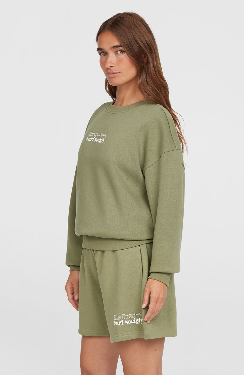 Oneill Women Future Surf Crew Sweatshirt | Green