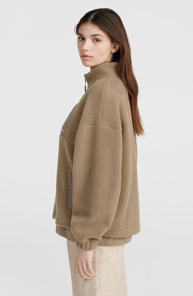Oneill Women High-Pile Full-Zip Fleece | Brown