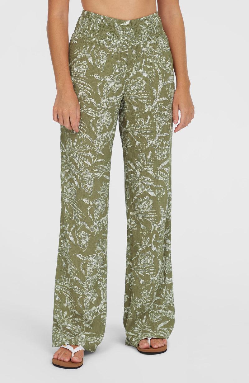 Oneill Women Johnny Smocked Waist Pants | Green