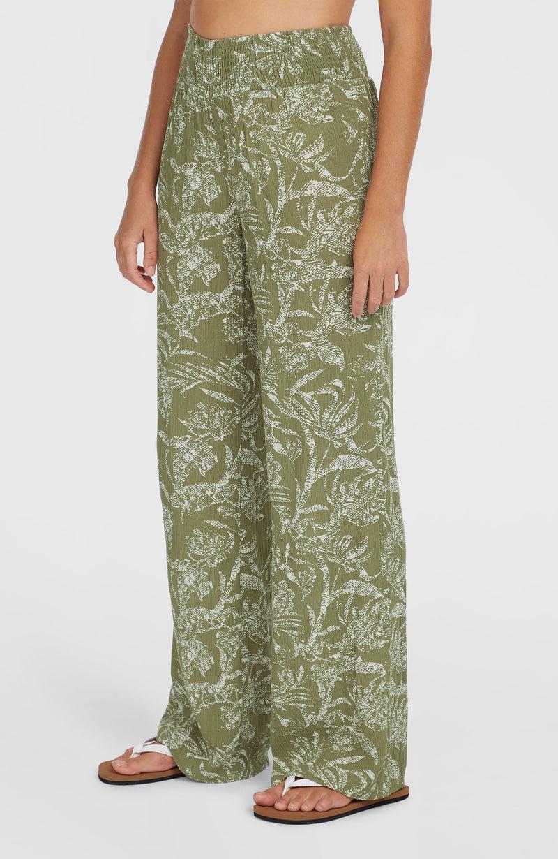 Oneill Women Johnny Smocked Waist Pants | Green