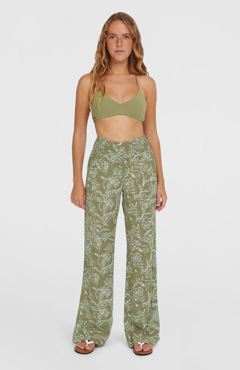 oneill Women Johnny Smocked Waist Pants | Green