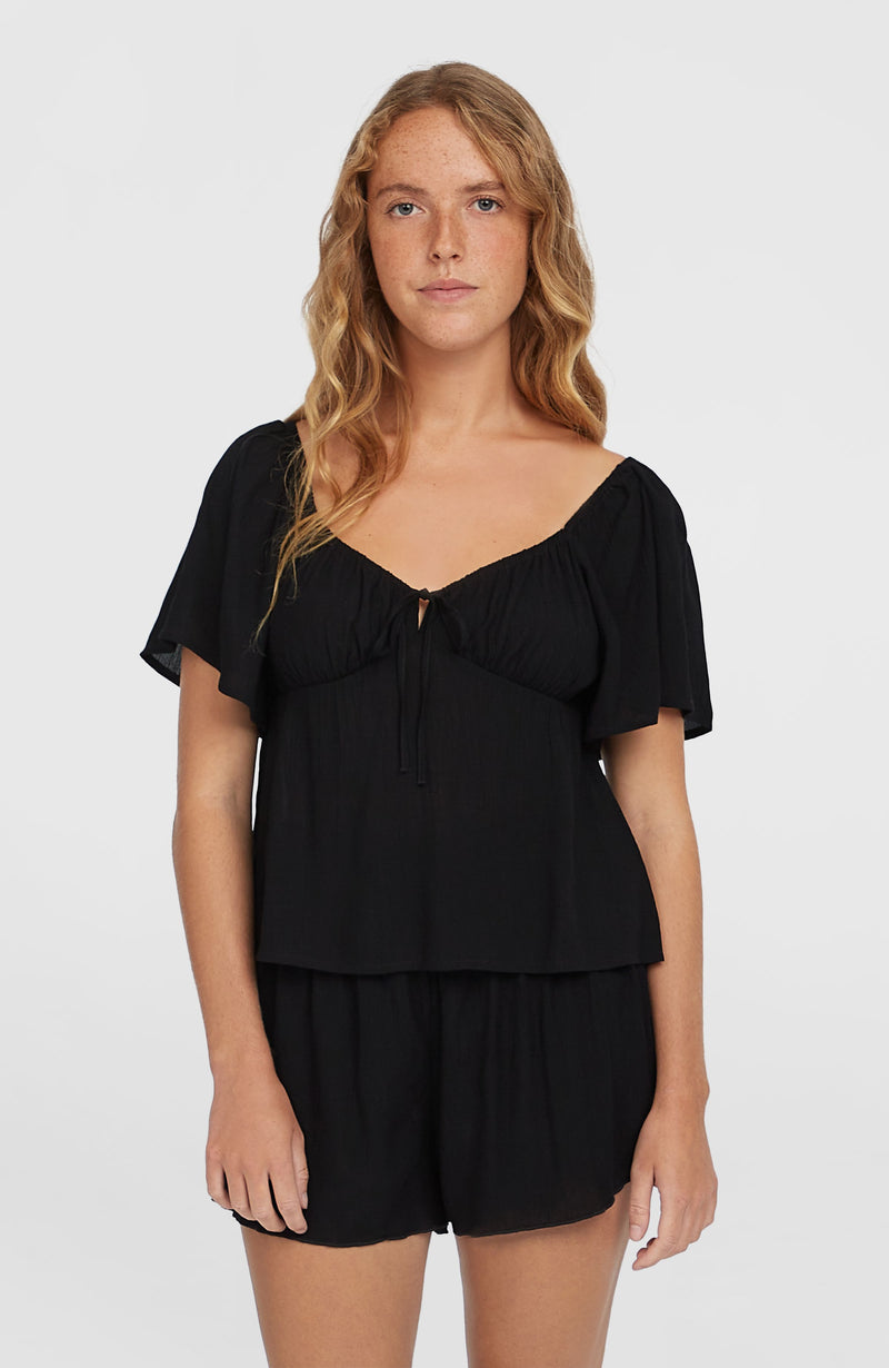 oneill Women Johnny Smocked Waist Shorts | Black