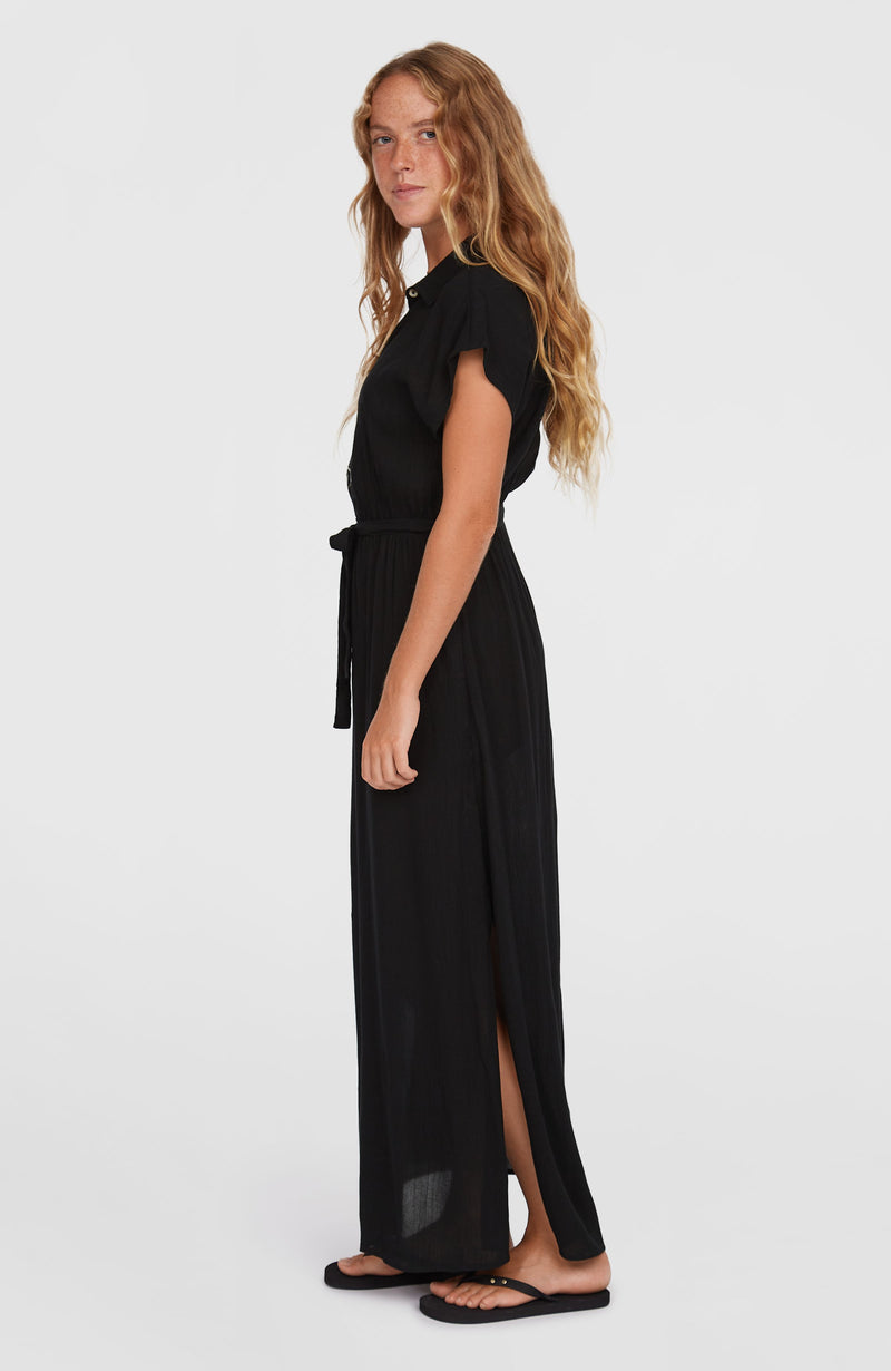 Oneill Women Lori Maxi Shirt Dress | Black