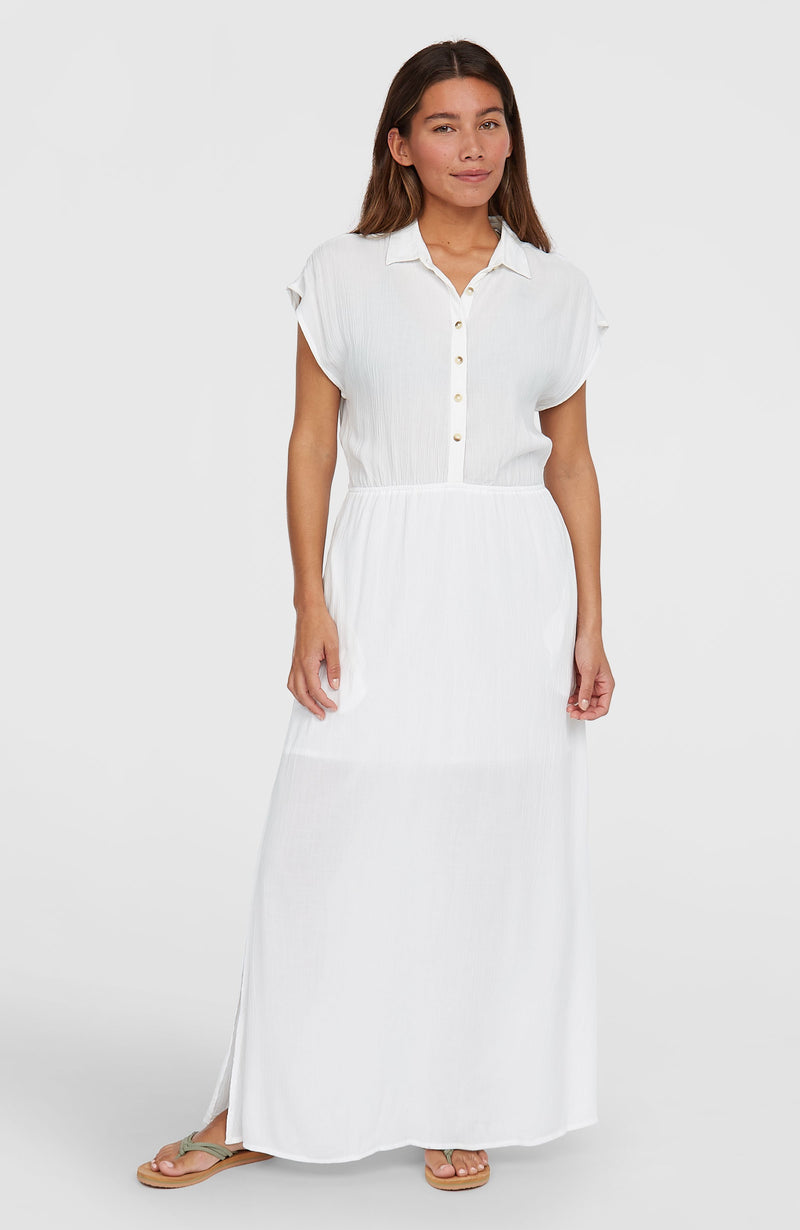 oneill Women Lori Maxi Shirt Dress | White