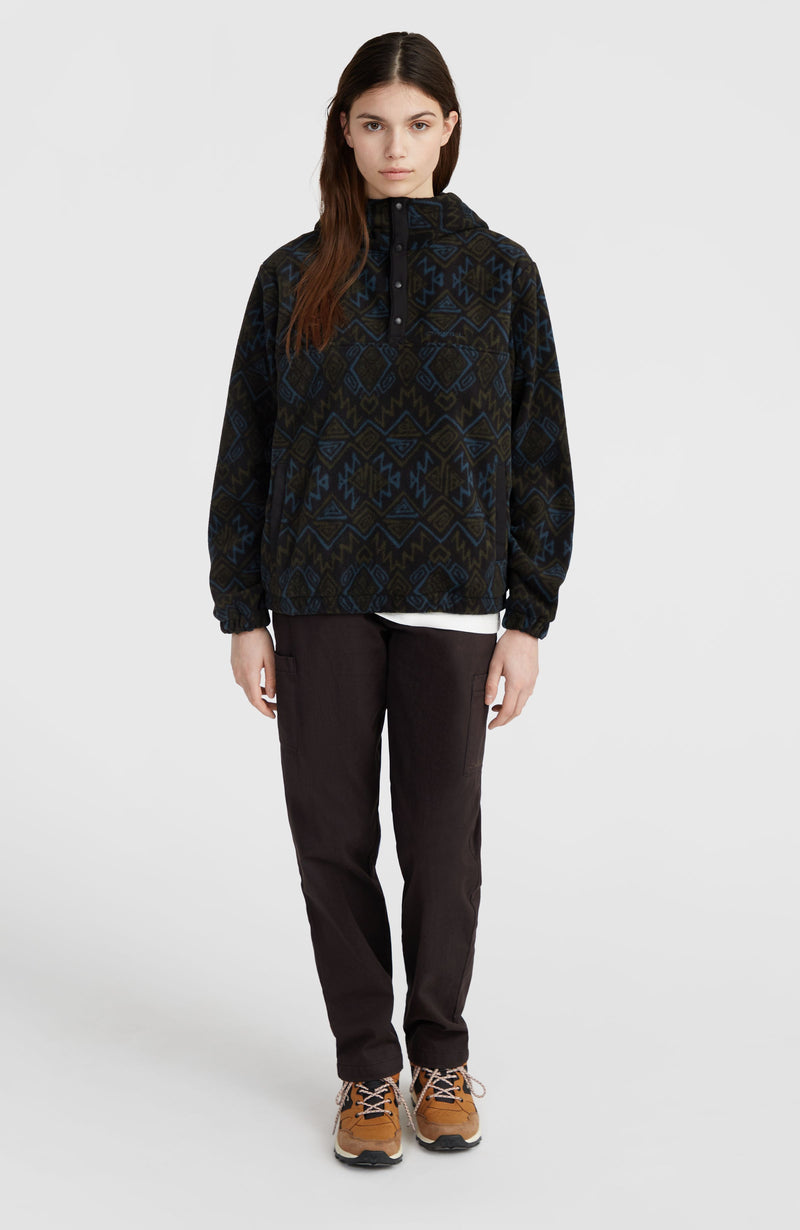 Oneill Women Superfleece Half-Zip Hoodie | Black