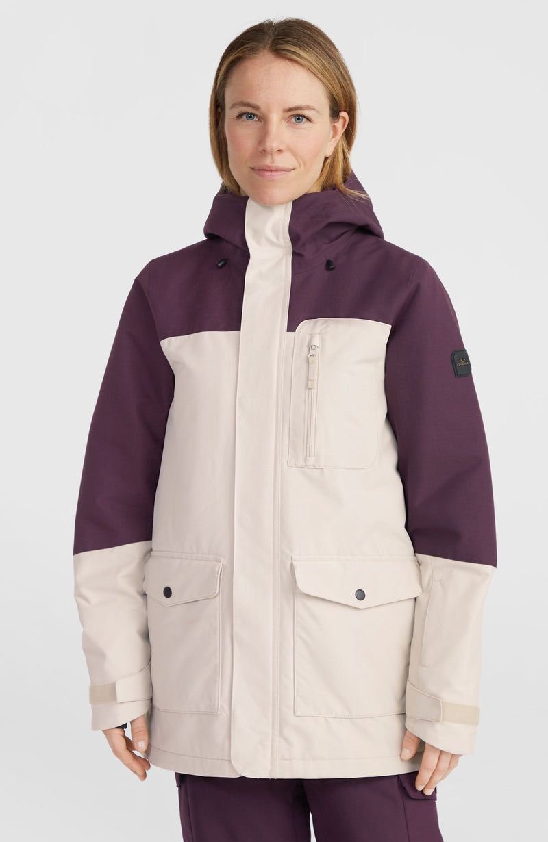 oneill Women Utility Hybrid Snow Jacket | Beige Mix