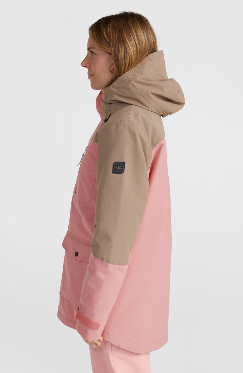Oneill Women Utility Hybrid Snow Jacket | Pink Mix