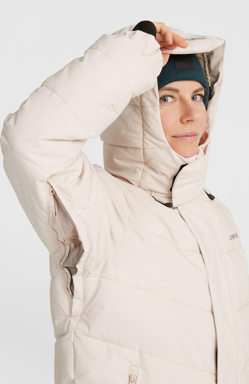 Oneill Women Z.E.N. Puffer Hybrid Snow Jacket | Beige