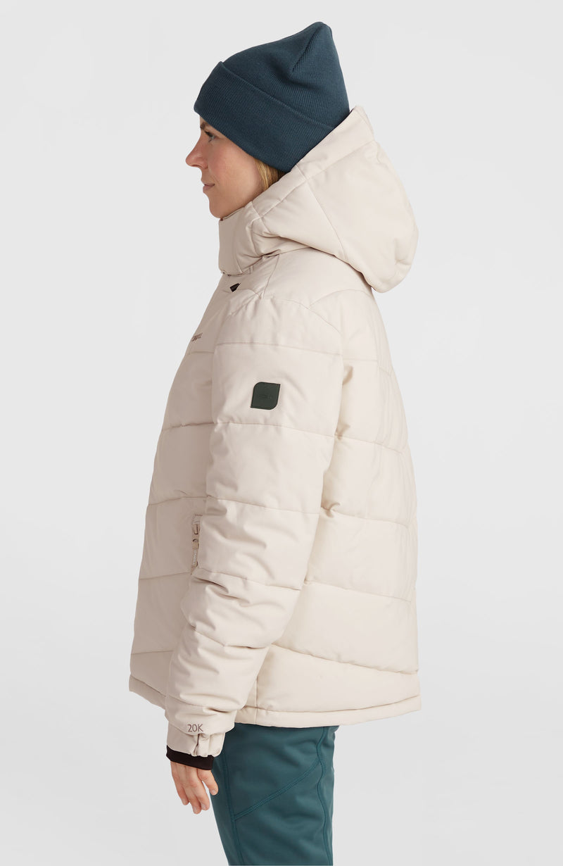 Oneill Women Z.E.N. Puffer Hybrid Snow Jacket | Beige