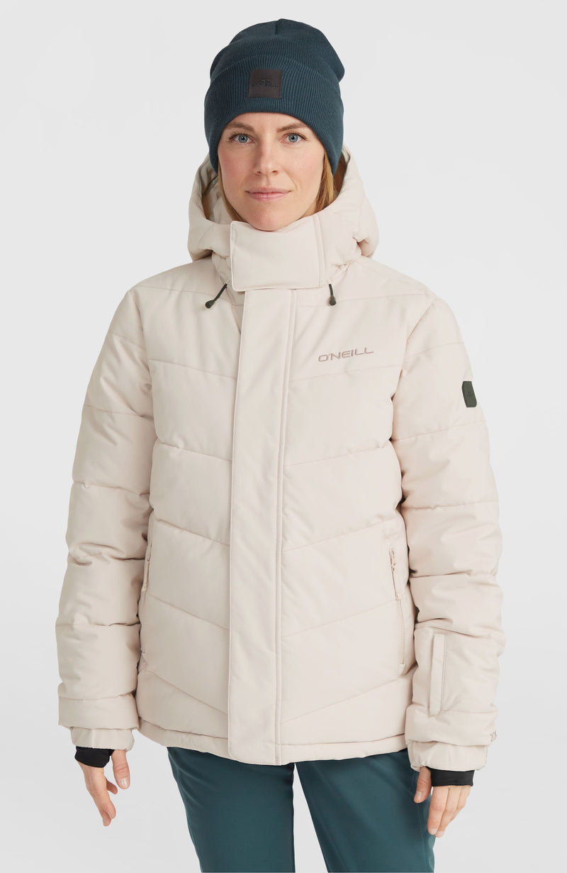 oneill Women Z.E.N. Puffer Hybrid Snow Jacket | Beige