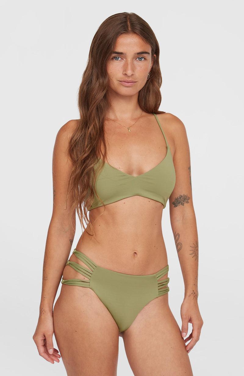 Oneill Women Boulders Strappy Sides Bikini Bottoms | Green