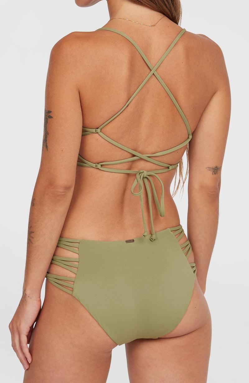 oneill Women Boulders Strappy Sides Bikini Bottoms | Green