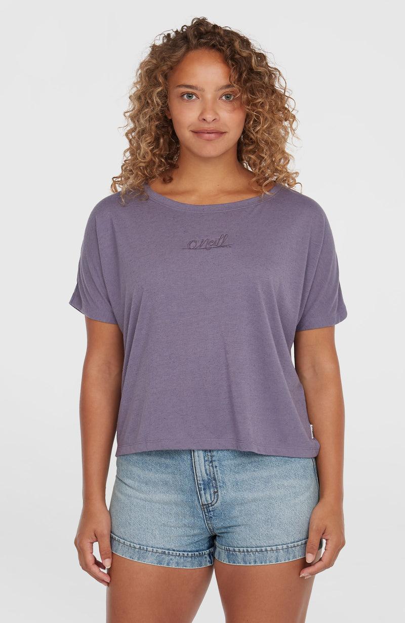 oneill Women Essentials Script Drape T-Shirt | Purple