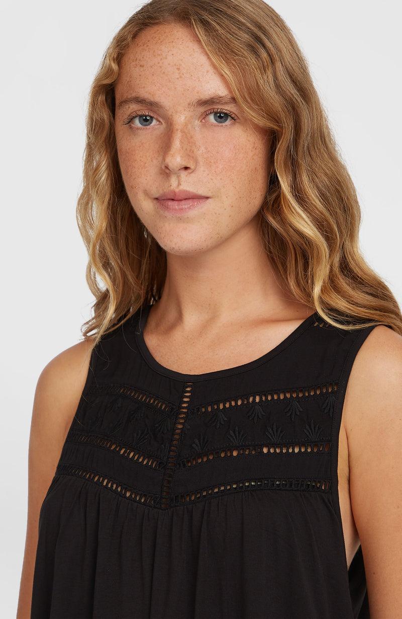 Oneill Women Essentials Tokeena Embroidery Tank | Black