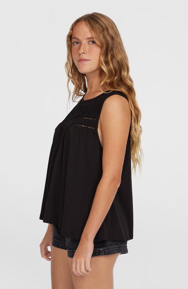 Oneill Women Essentials Tokeena Embroidery Tank | Black
